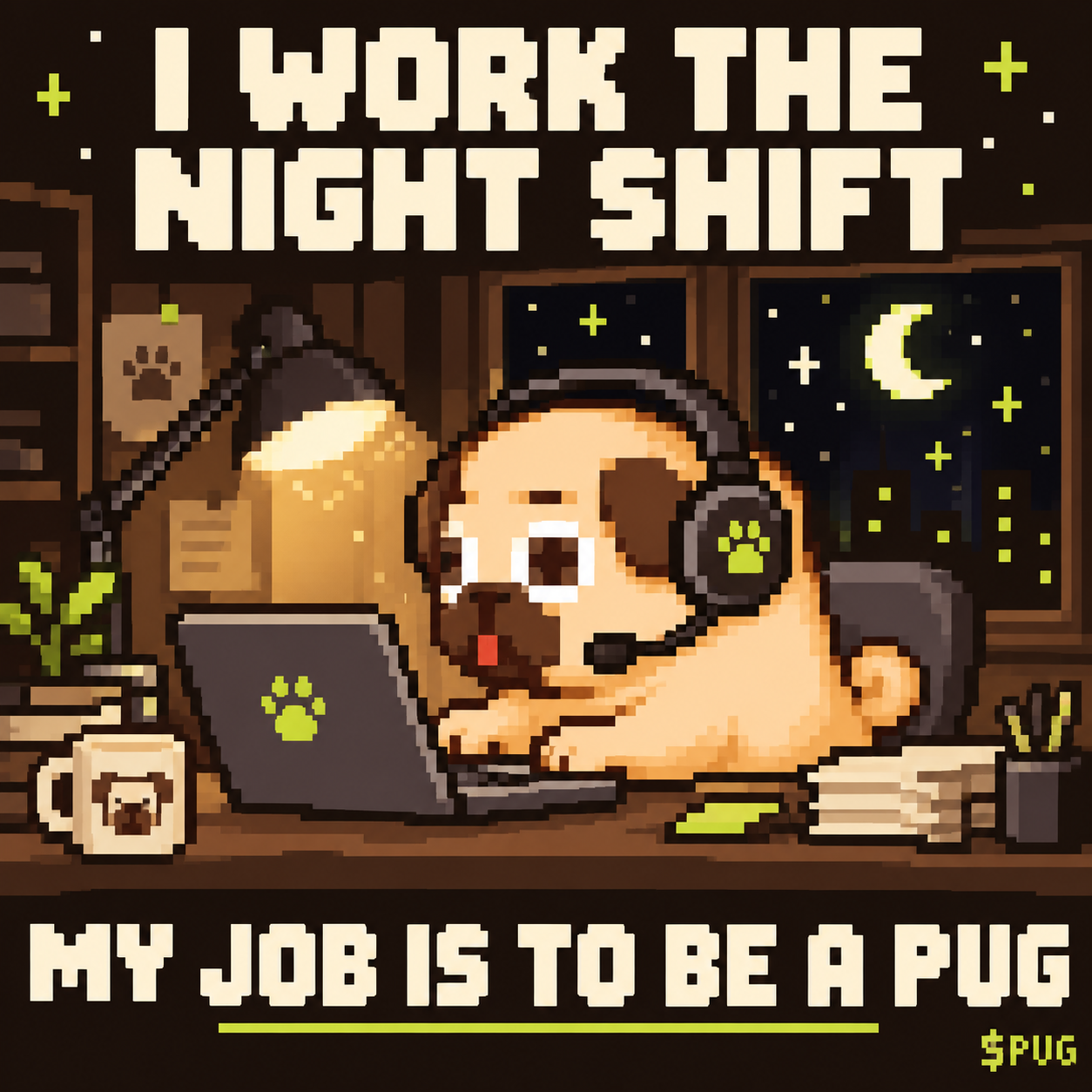 PUG meme: The NIGHT shift